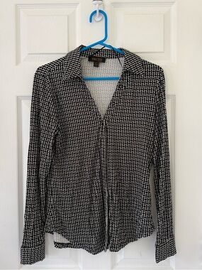 Truth Black & White Geometric Button-Down Shirt